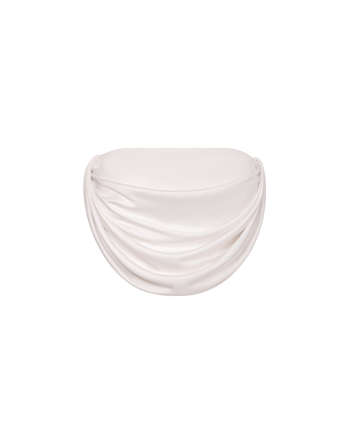 "ELAN" drape bandeau top - white