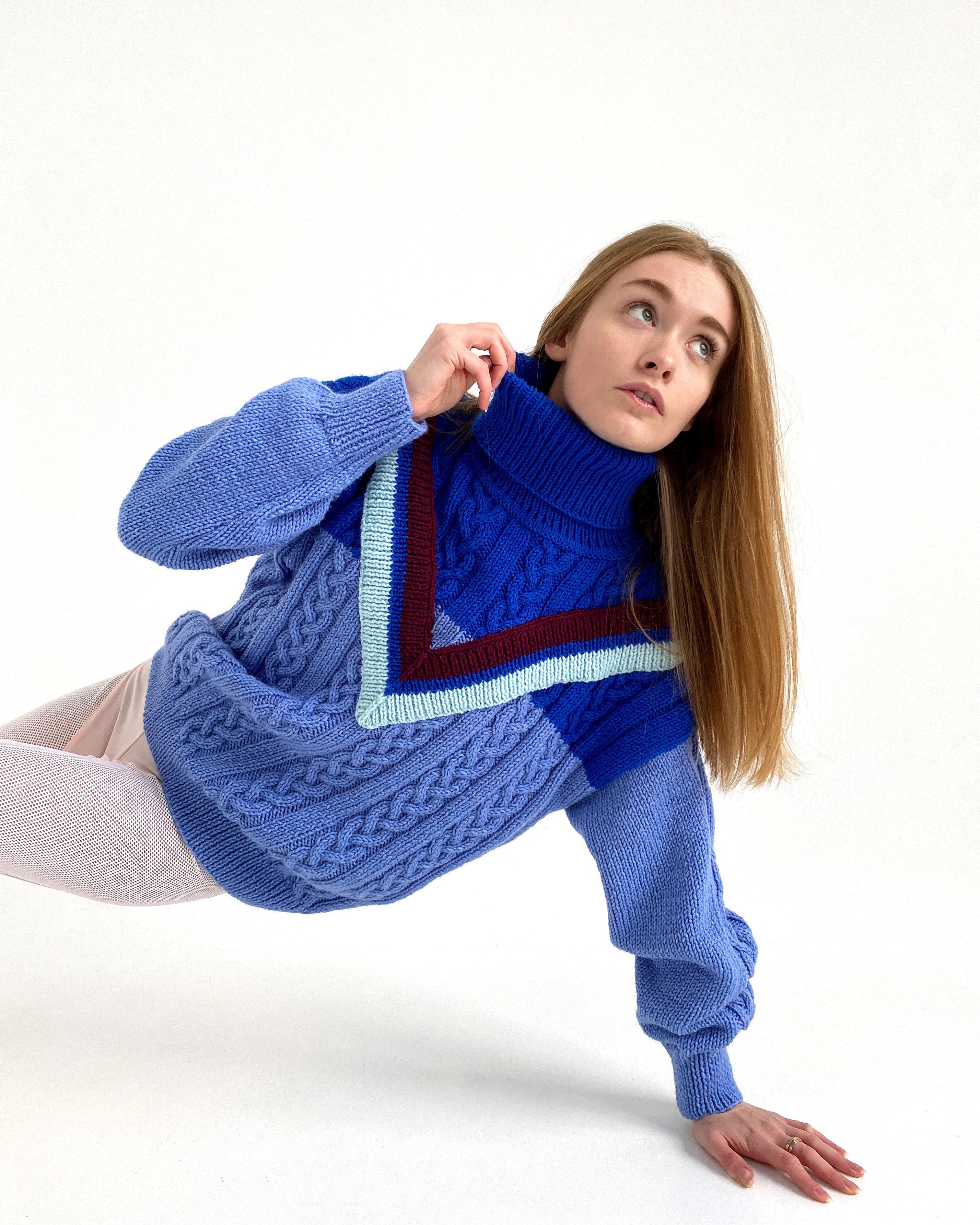 "SKI RESORT" oversized wool blend sweater