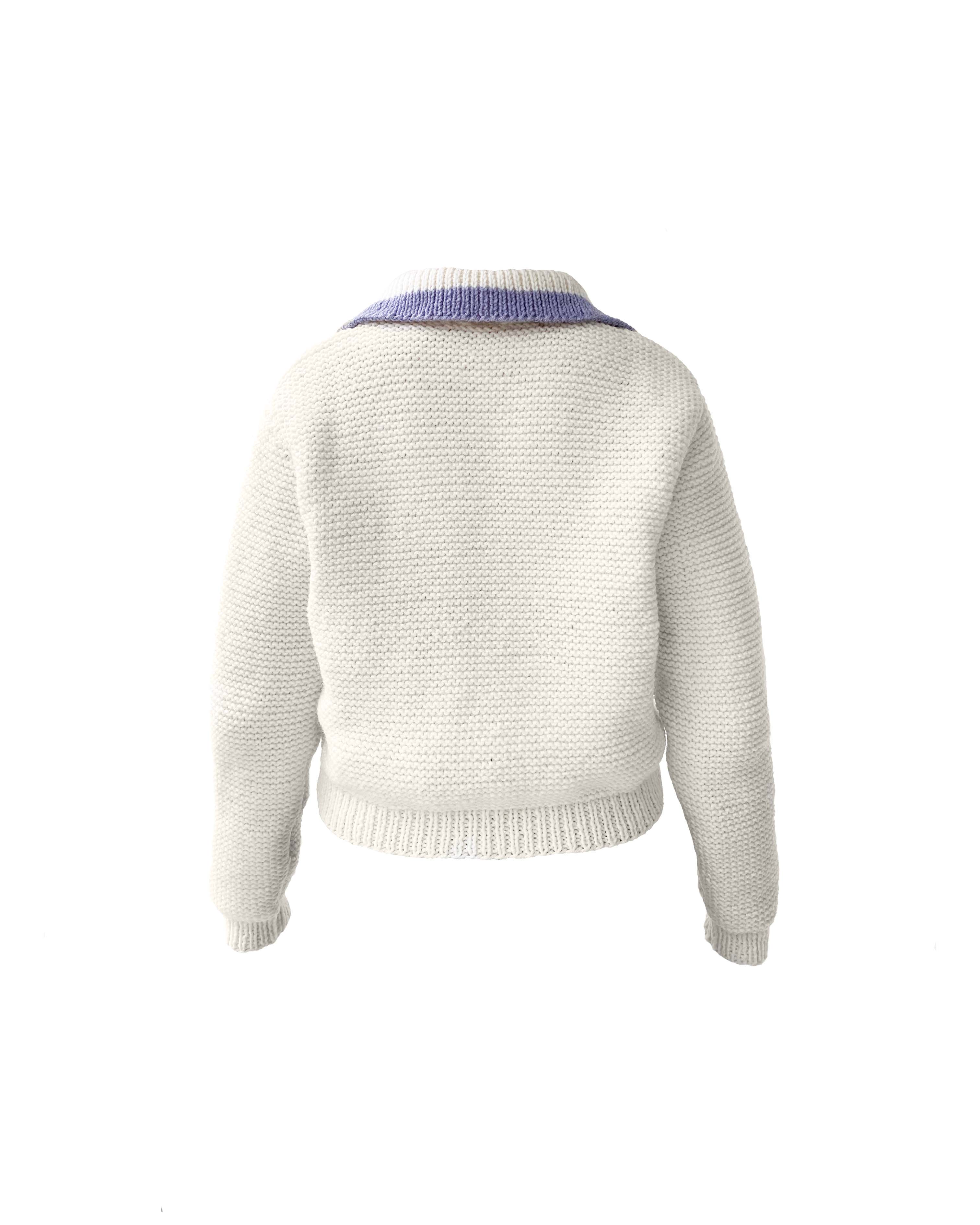 Collared Hand Knit Sweater